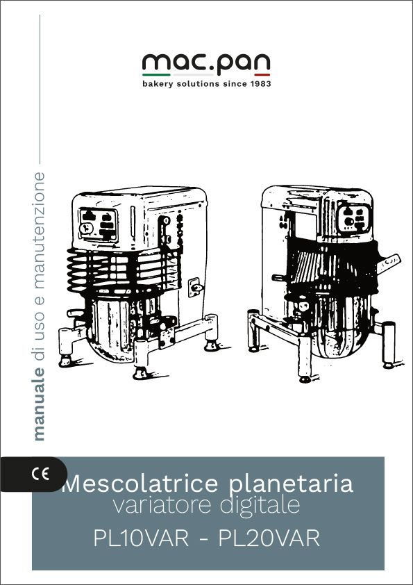 Mescolatrice planetaria variatore digitale PL10VAR - PL20VAR